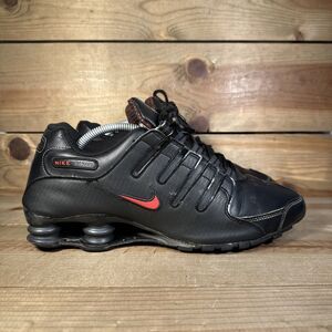 Mens 10 - Nike Shox NZ “Black Varsity Red” Low Top Lifestyle Sneakers 378341-017